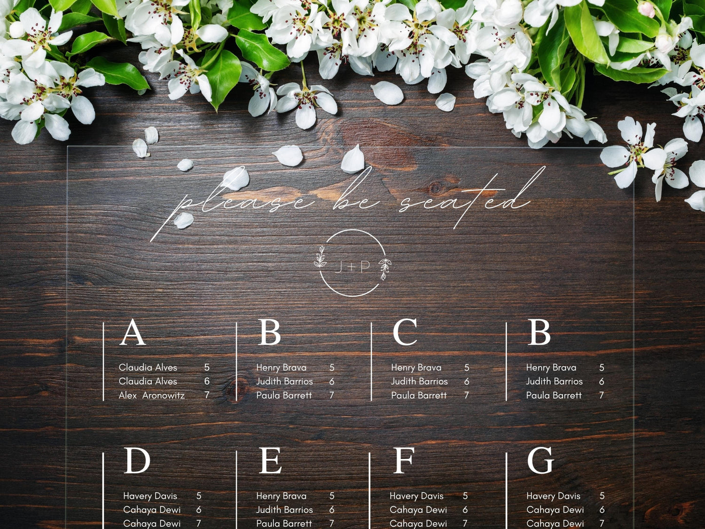 Alphabetical seating chart With QR code, Wedding Reception Seating Sign - Acrylic reception seating Sign - Wedding Reception - QR code signs