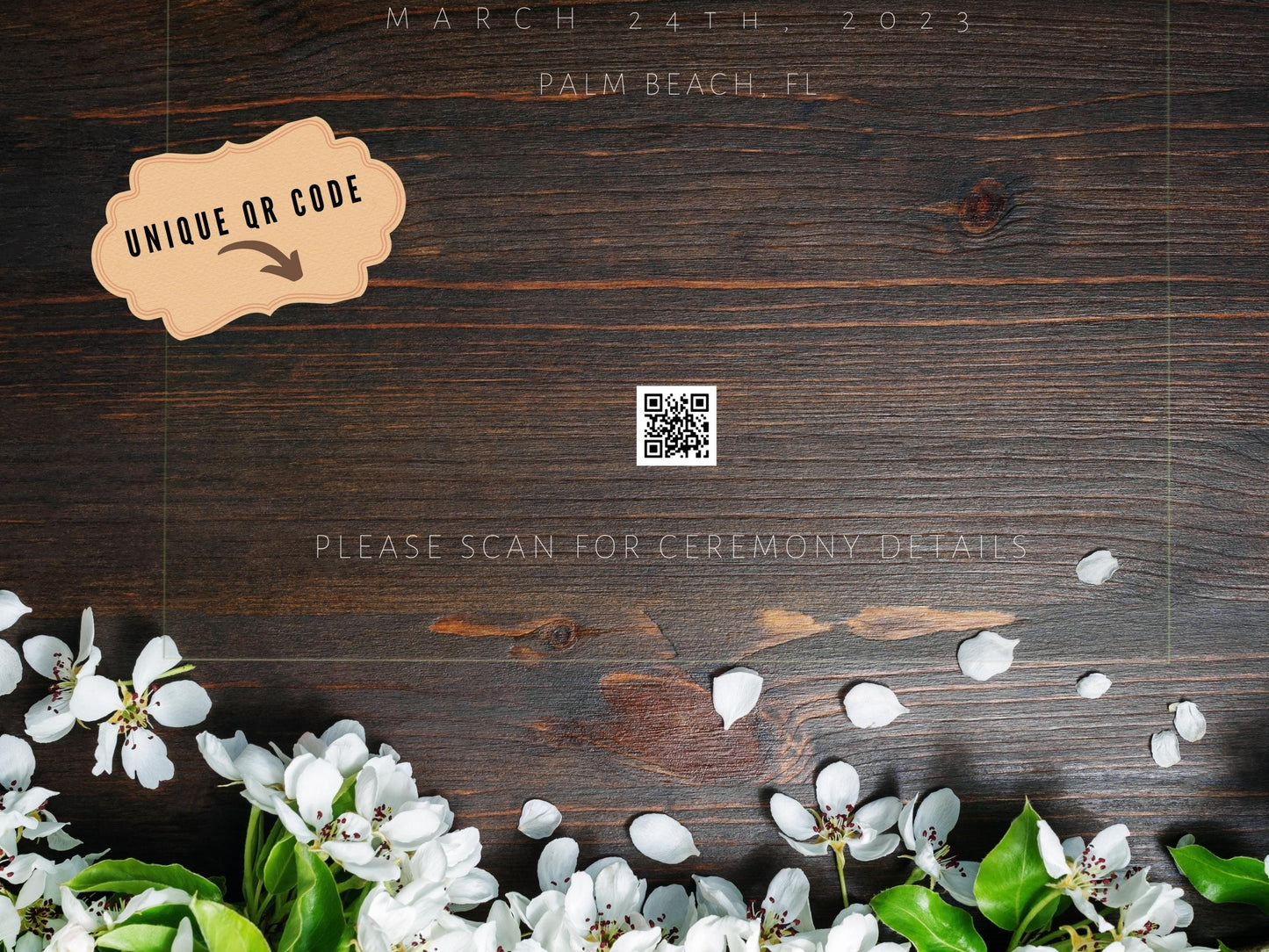 Welcome Sign Wedding Day - Welcome sign With QR code- Minimalist wedding sign - Modern Wedding Sign - QR code signs